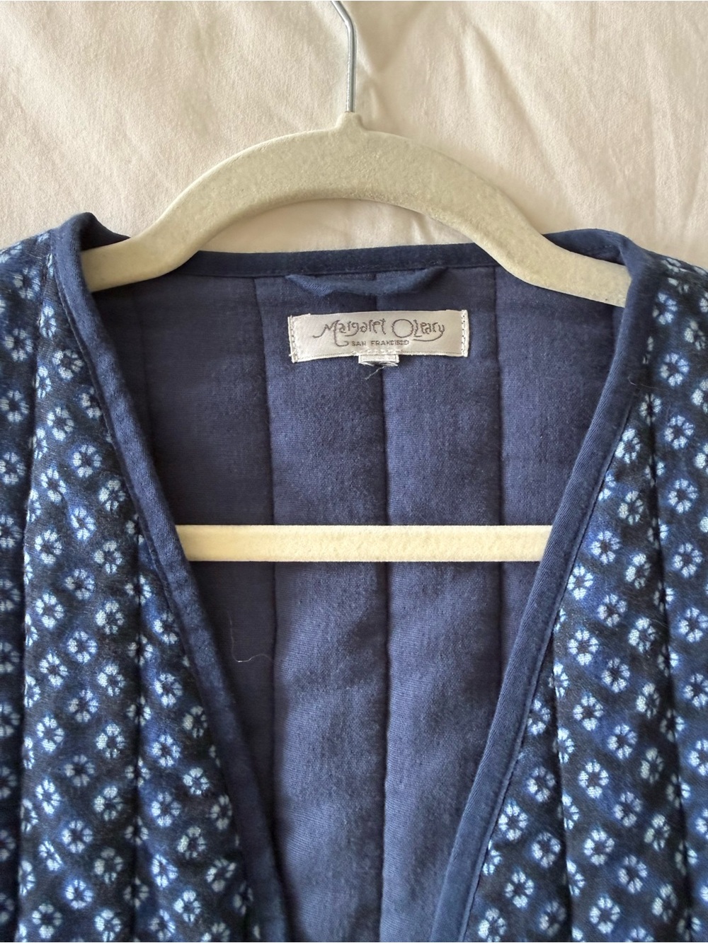 Margaret O'Leary Navy Quilted Patterned Utility Jacket - Picture 3 of 3